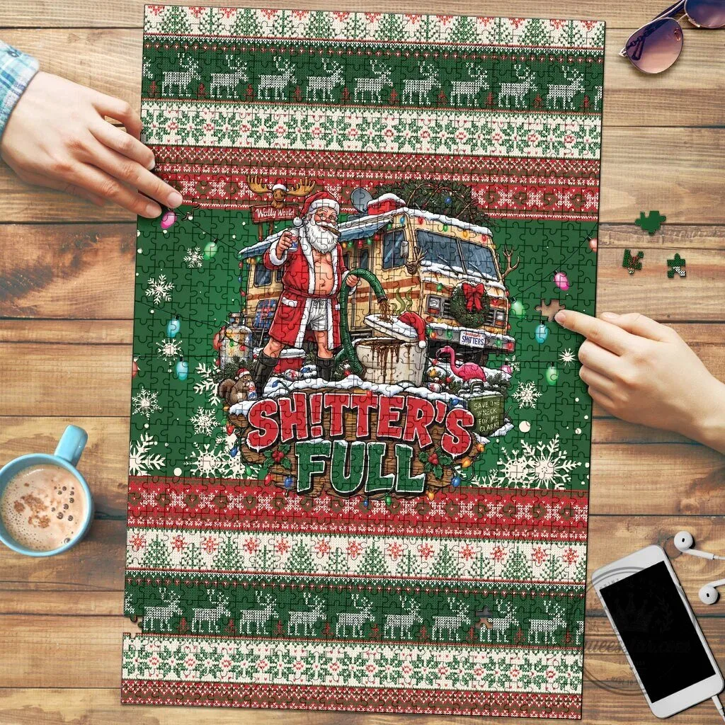 Christmas Vacation Shitter's Full Ugly Sweater Style Jigsaw Puzzle