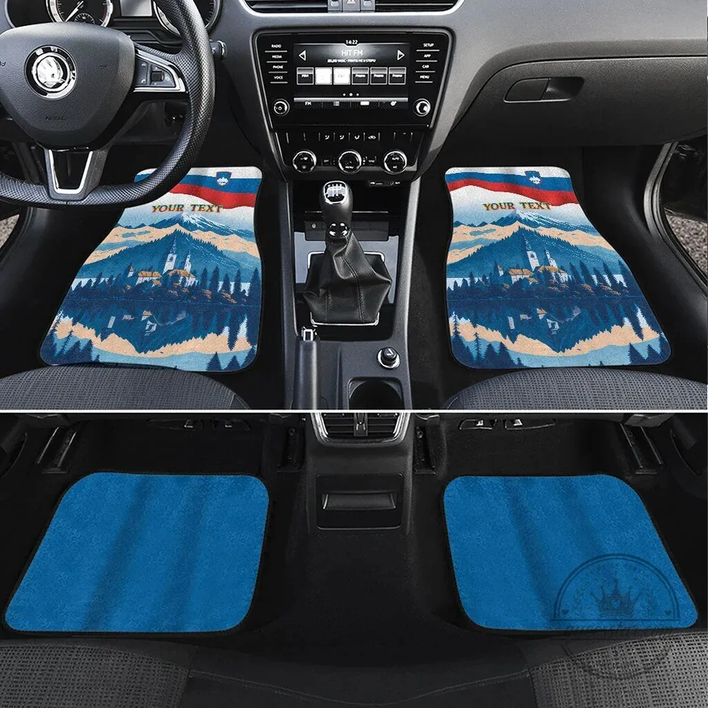 Slovenia Independence Day Lake Bled Julian Alps Landscape Car Mat Set