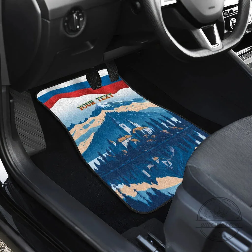 Slovenia Independence Day Lake Bled Julian Alps Landscape Car Mat Set 11 Slovenia Independence Day Lake Bled Julian Alps Landscape Car Mat Set