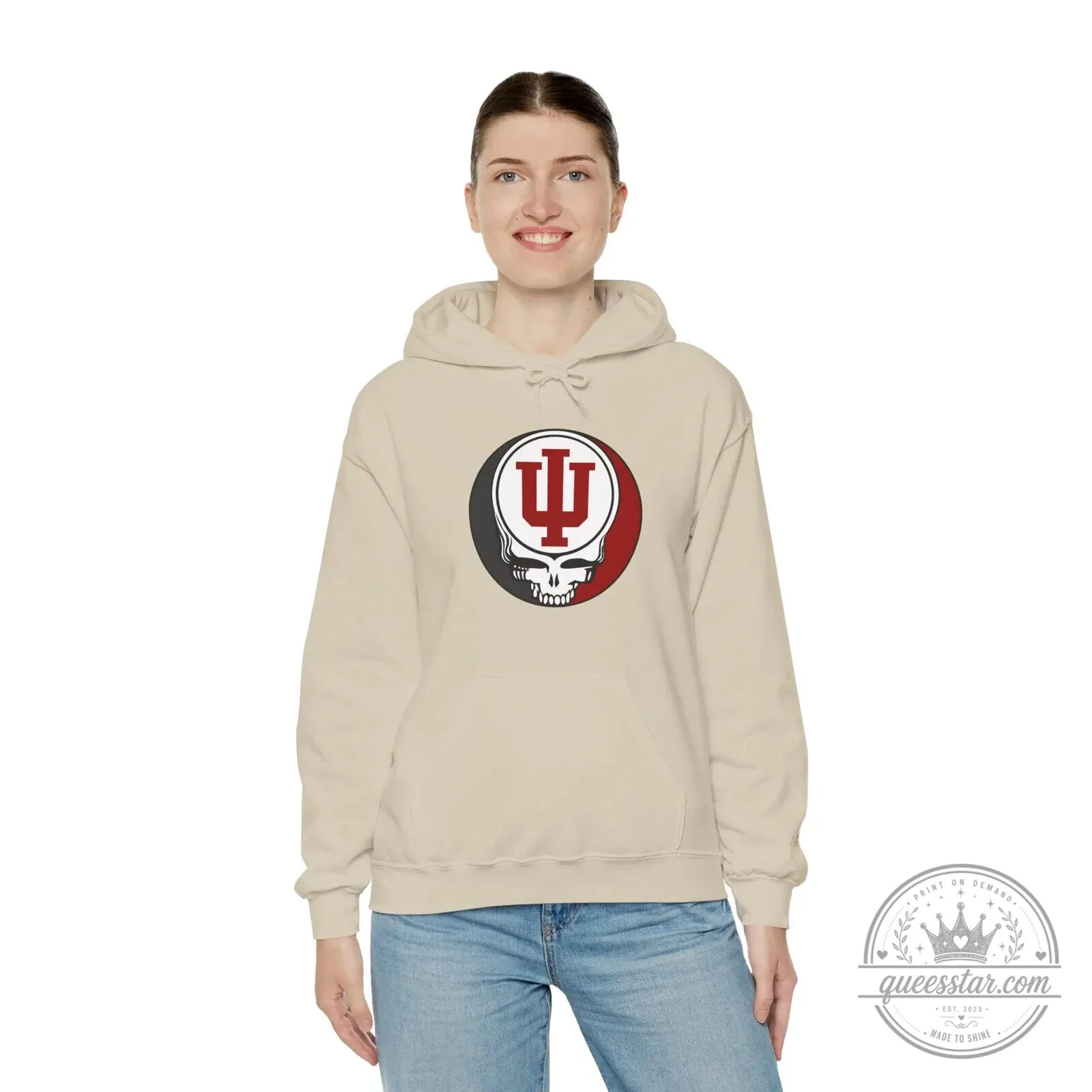 Indiana University Grateful Dead Steal Your Face Skull Hoodie 16 Indiana University Grateful Dead Steal Your Face Skull Hoodie