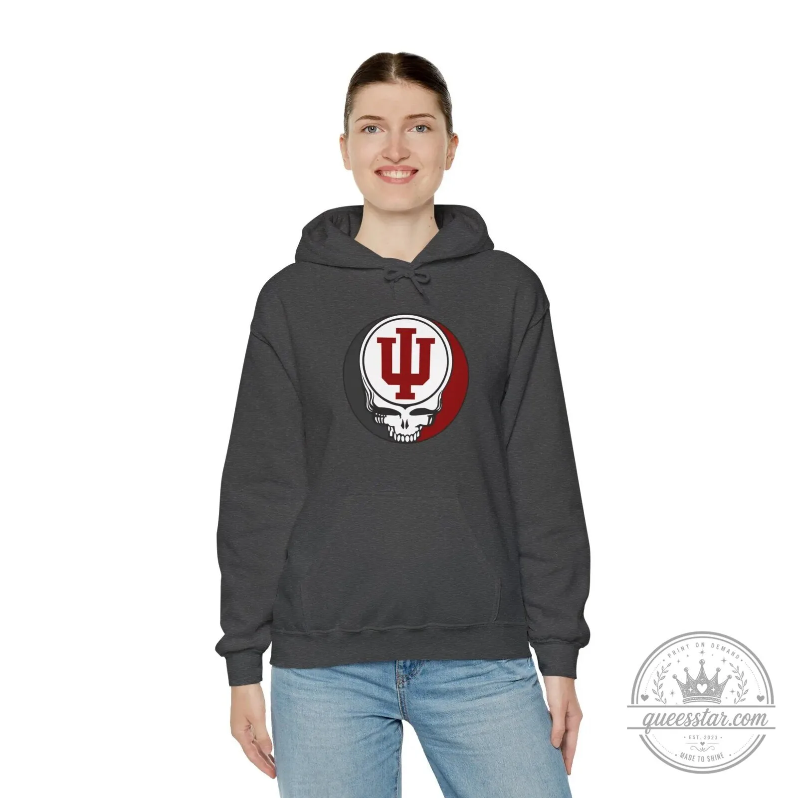 Indiana University Grateful Dead Steal Your Face Skull Hoodie 20 Indiana University Grateful Dead Steal Your Face Skull Hoodie
