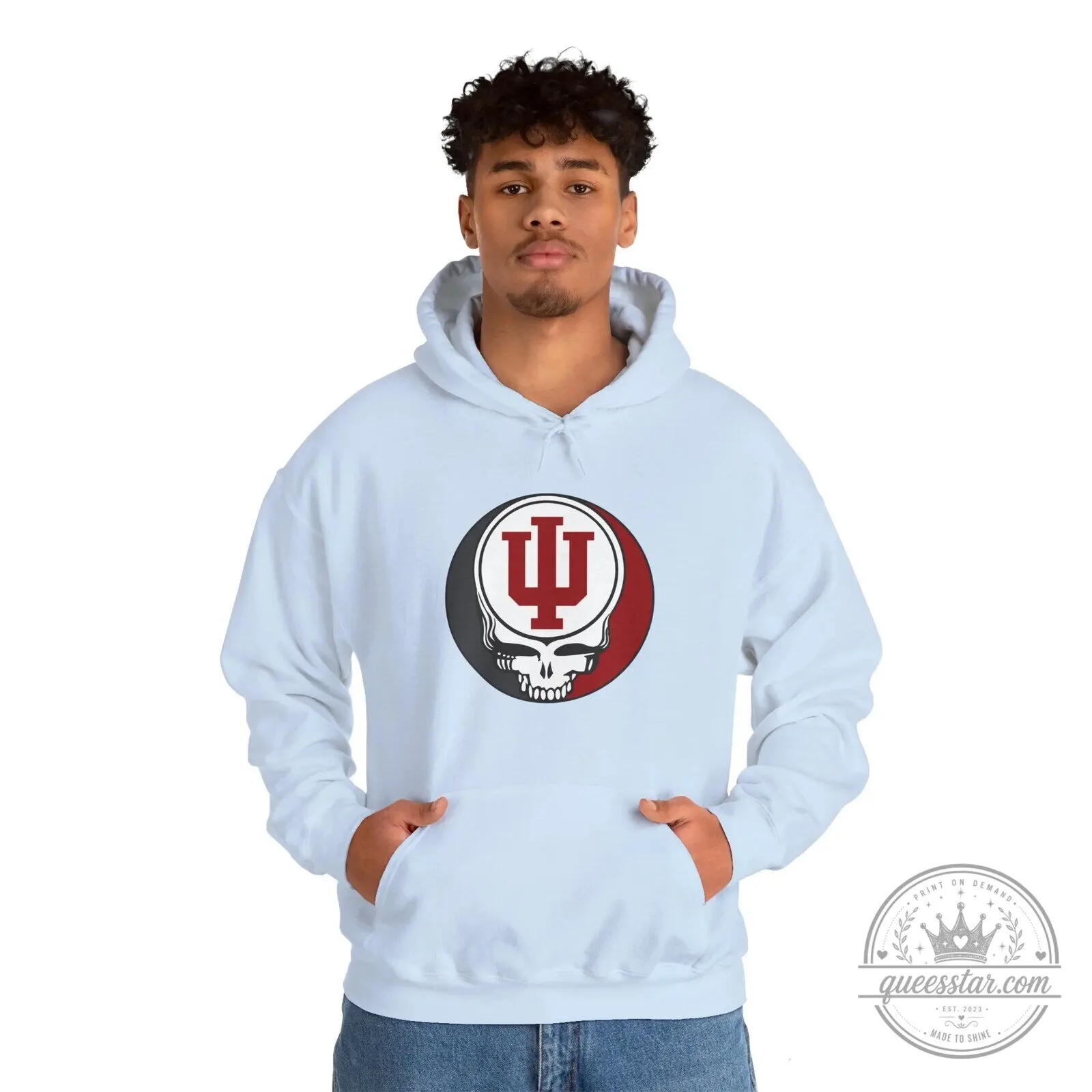 Indiana University Grateful Dead Steal Your Face Skull Hoodie 21 Indiana University Grateful Dead Steal Your Face Skull Hoodie