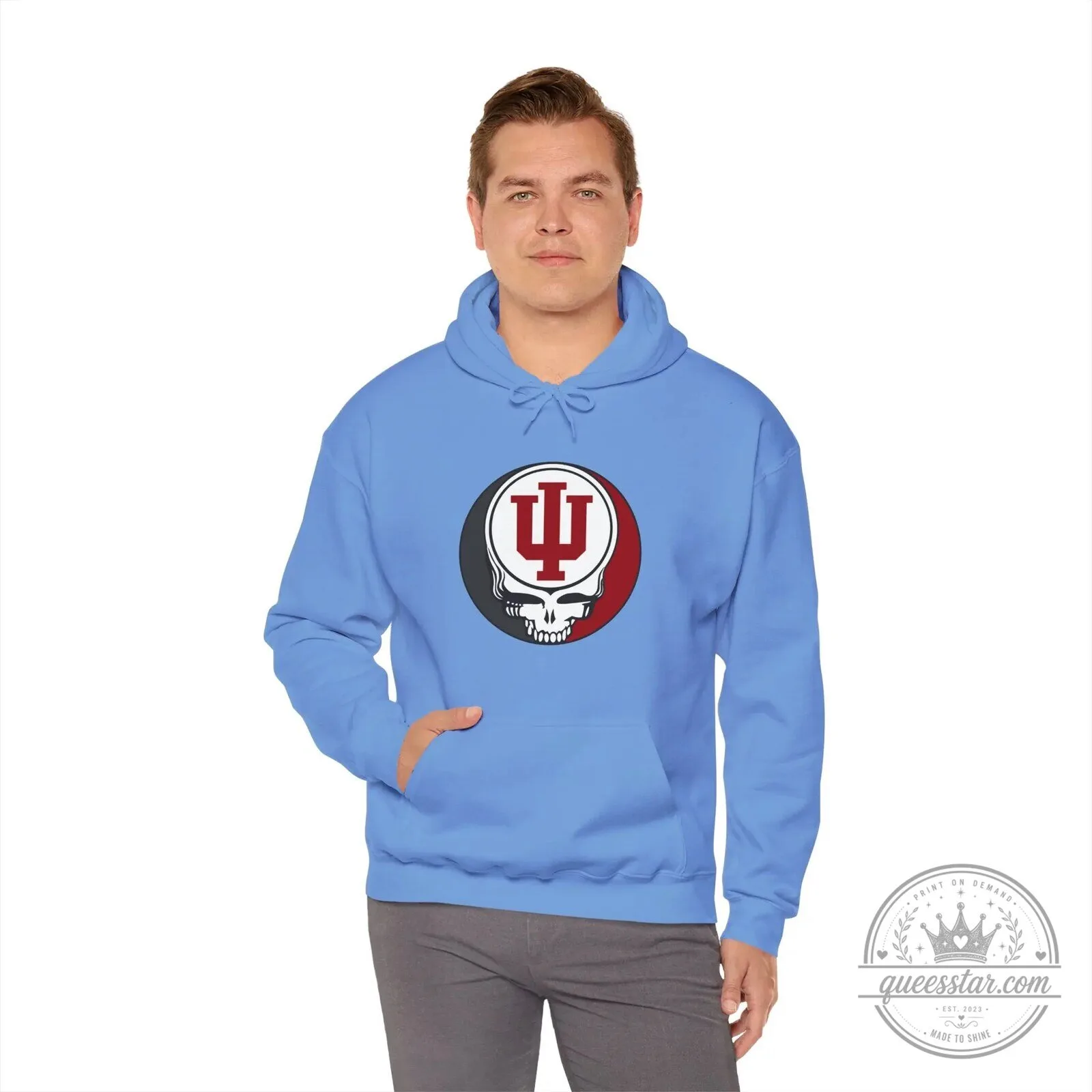 Indiana University Grateful Dead Steal Your Face Skull Hoodie 22 Indiana University Grateful Dead Steal Your Face Skull Hoodie
