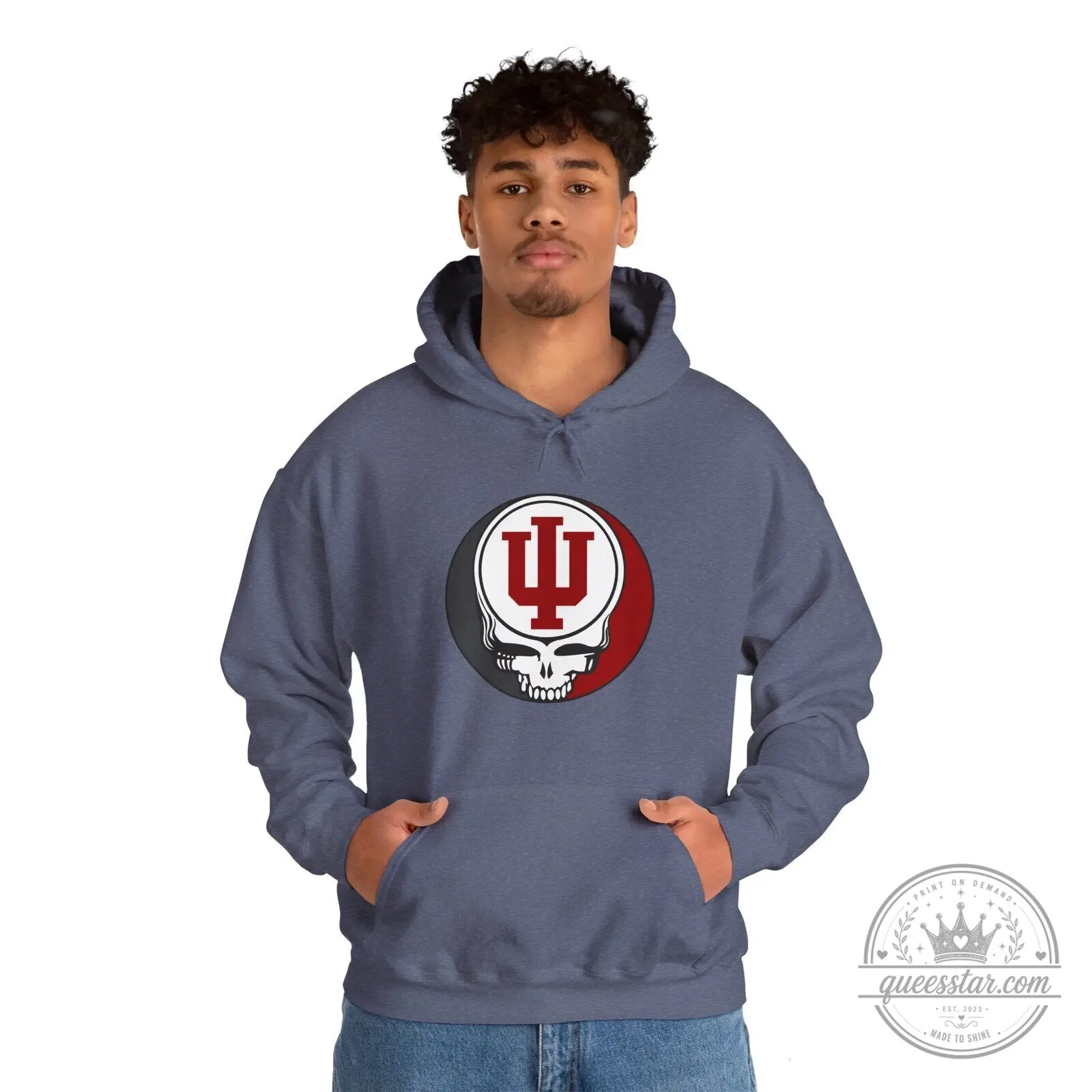 Indiana University Grateful Dead Steal Your Face Skull Hoodie 25 Indiana University Grateful Dead Steal Your Face Skull Hoodie
