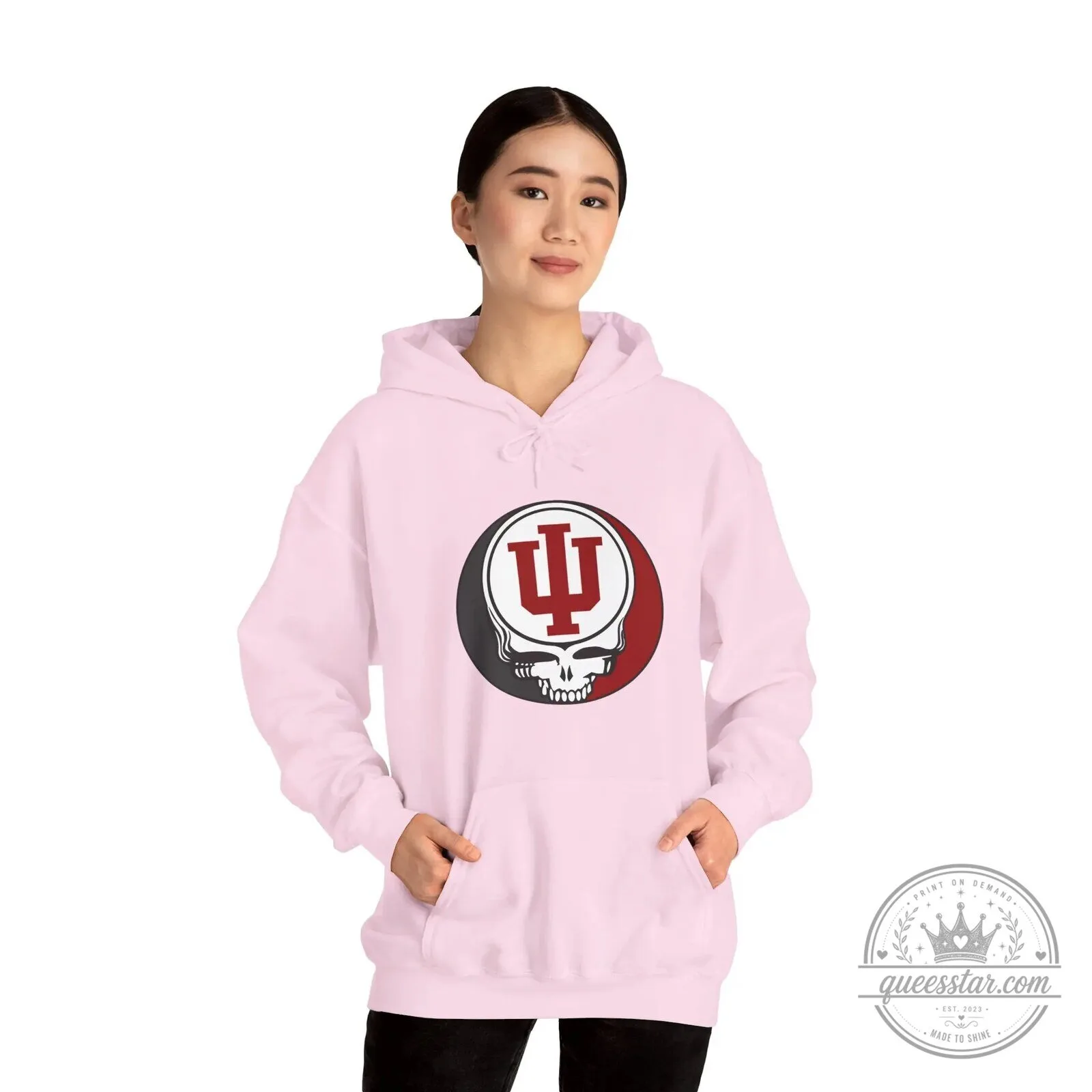 Indiana University Grateful Dead Steal Your Face Skull Hoodie 26 Indiana University Grateful Dead Steal Your Face Skull Hoodie