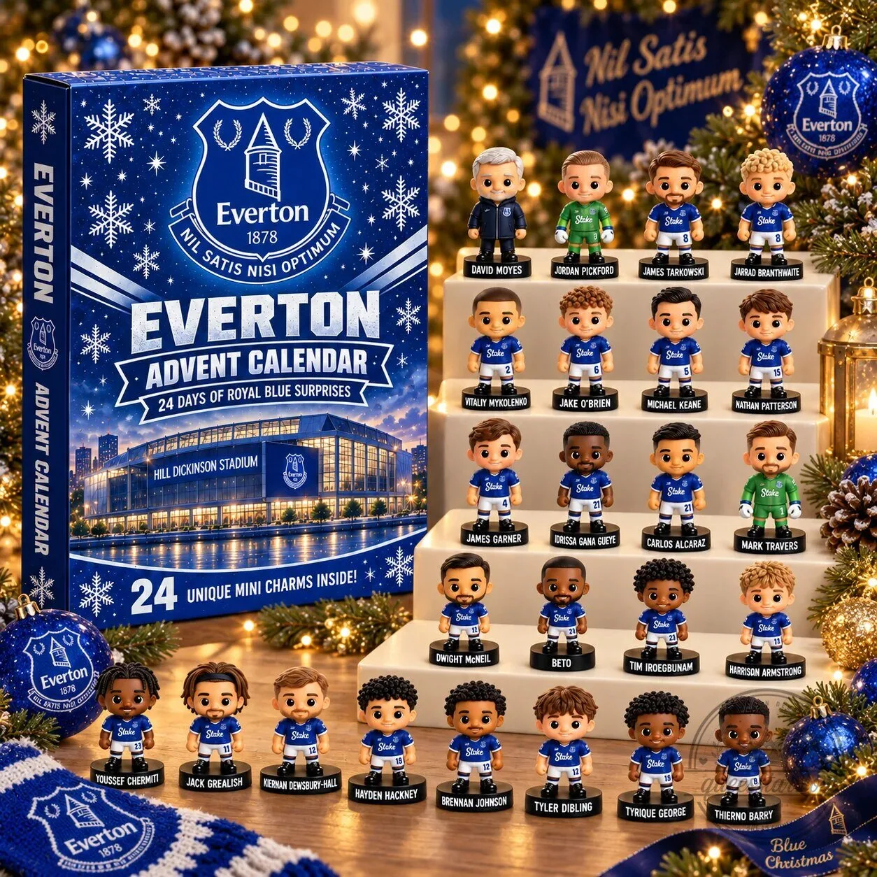 Everton Football Club 24 Days of Royal Blue Surprises Advent Calendar