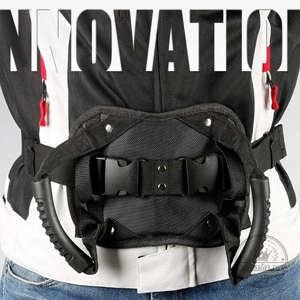 Motorcycle Passenger Safety Belt with Grab Handles Adjustable Rear Seat Grip Strap 8 Motorcycle Passenger Safety Belt with Grab Handles Adjustable Rear Seat Grip Strap