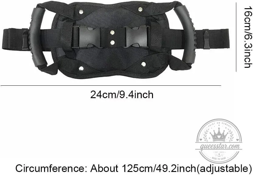 Motorcycle Passenger Safety Belt with Grab Handles Adjustable Rear Seat Grip Strap 9 Motorcycle Passenger Safety Belt with Grab Handles Adjustable Rear Seat Grip Strap
