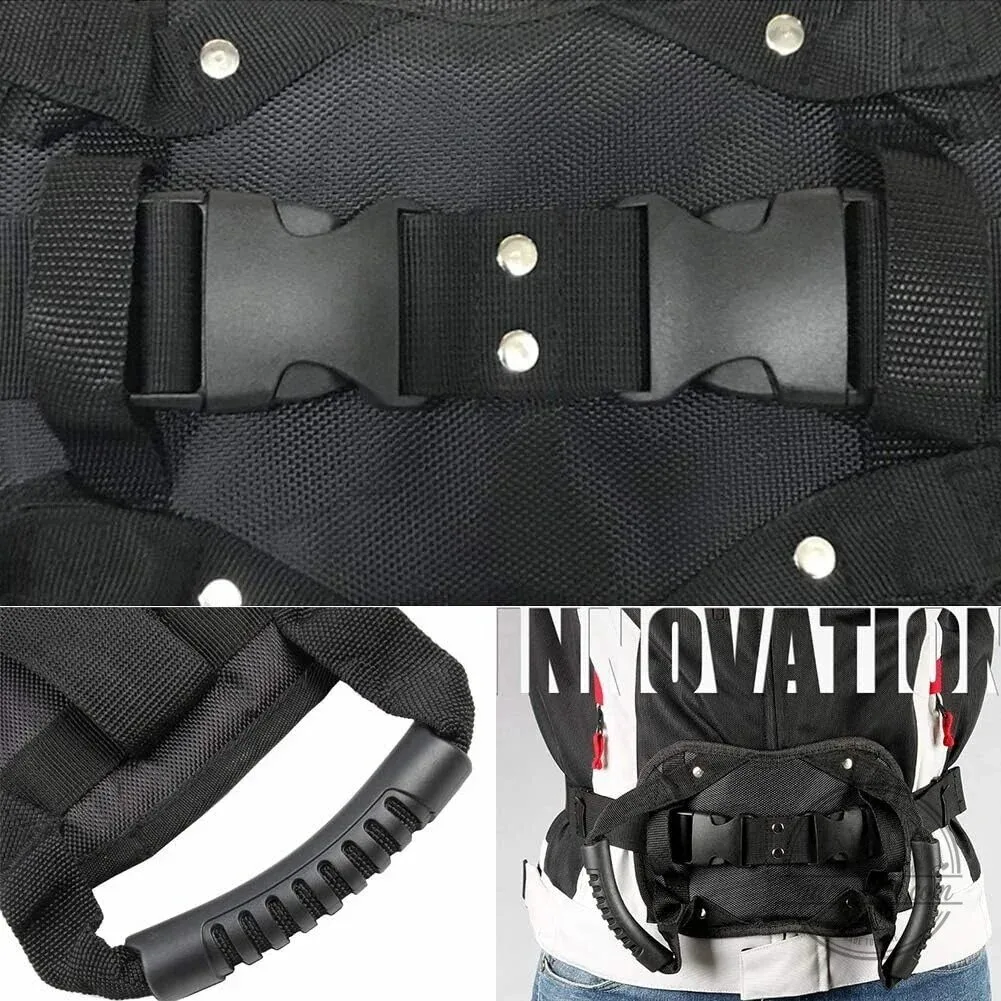 Motorcycle Passenger Safety Belt with Grab Handles Adjustable Rear Seat Grip Strap 11 Motorcycle Passenger Safety Belt with Grab Handles Adjustable Rear Seat Grip Strap