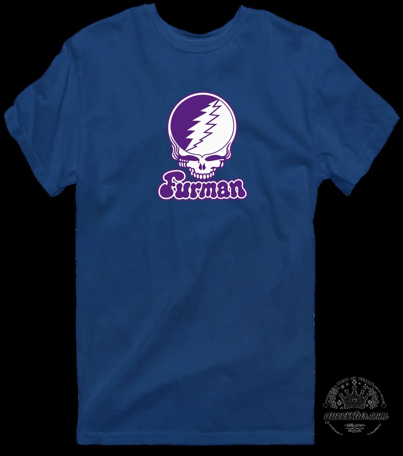 Furman University Stealie Skull Grateful Dead Inspired Purple Blue T-Shirt 12 Furman University Stealie Skull Grateful Dead Inspired Purple Blue T-Shirt
