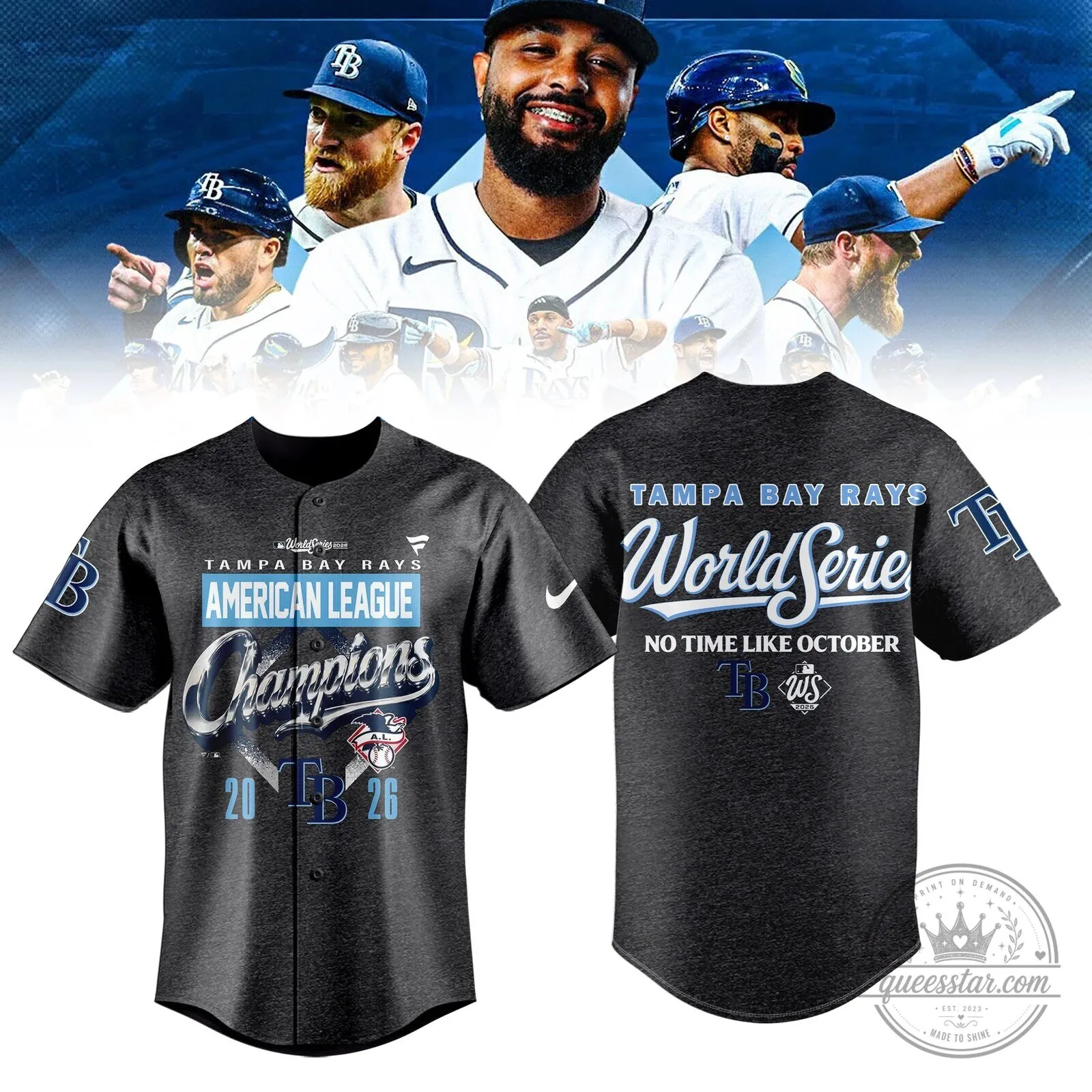 2026 World Series Baseball Jersey for Tampa Bay Rays - American League Champions