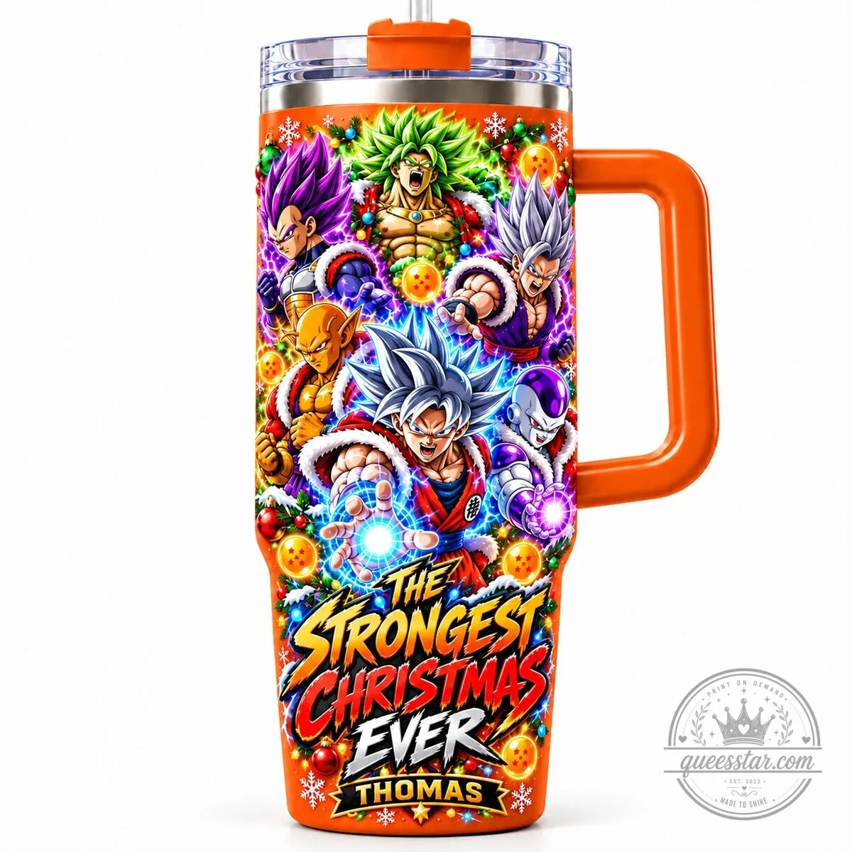 Dragon Ball Z The Strongest Christmas Ever Personalized Tumbler with Handle 7 Dragon Ball Z The Strongest Christmas Ever Personalized Tumbler with Handle