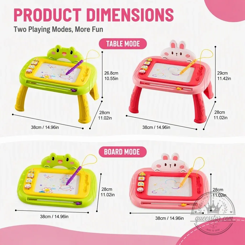 Kids Ergonomic Magnetic Drawing Board with Pen and Stamps 22 Kids Ergonomic Magnetic Drawing Board with Pen and Stamps
