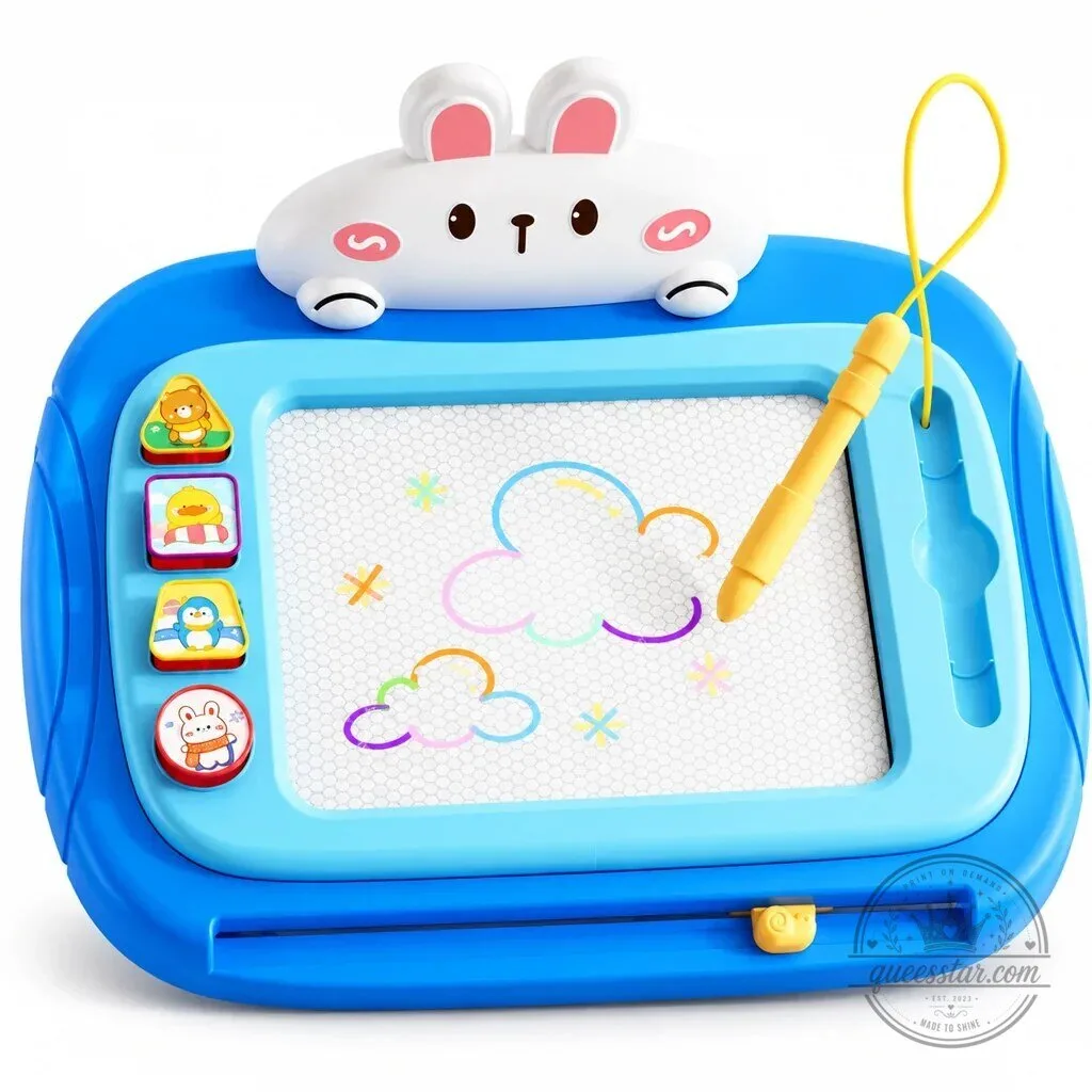 Kids Ergonomic Magnetic Drawing Board with Pen and Stamps 29 Kids Ergonomic Magnetic Drawing Board with Pen and Stamps