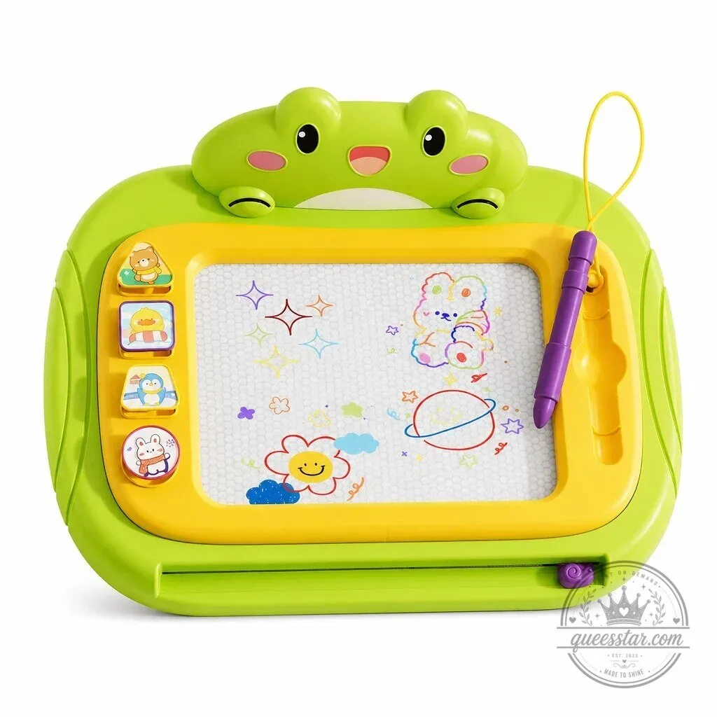Kids Ergonomic Magnetic Drawing Board with Pen and Stamps 30 Kids Ergonomic Magnetic Drawing Board with Pen and Stamps