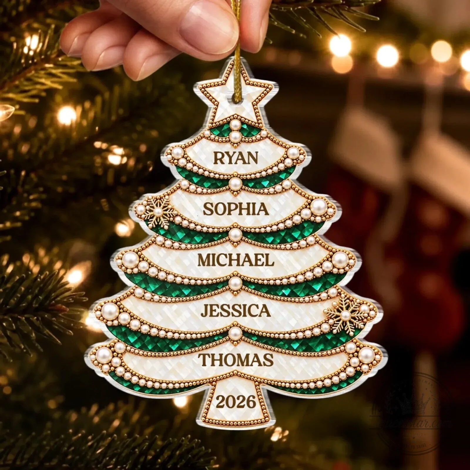 Personalized Christmas Tree Family Name Keepsake Ornament 9 Personalized Christmas Tree Family Name Keepsake Ornament