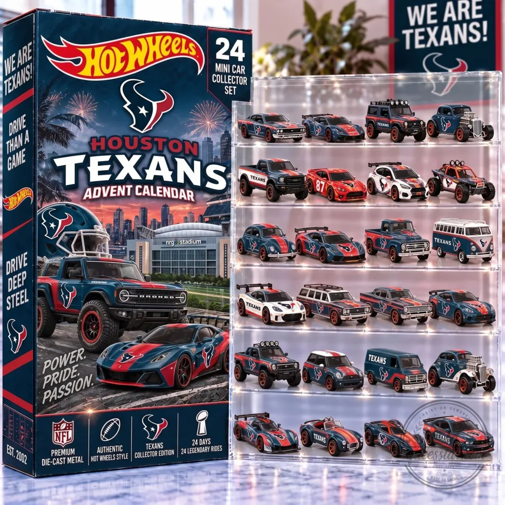 Houston Texans Hot Wheels 24 Mini Car Collector Set Advent Calendar 2D Houston Texans Hot Wheels 24 Mini Car Collector Set Advent Calendar 2D