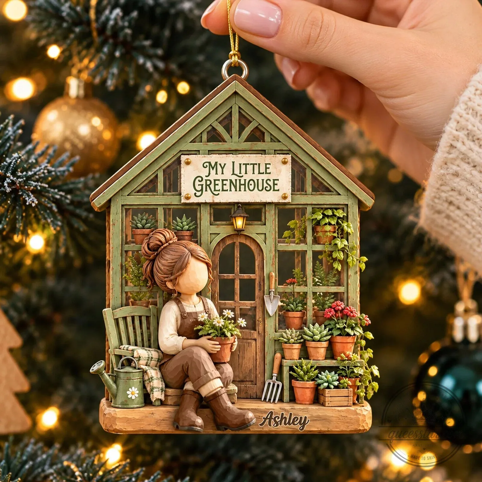Personalized My Little Greenhouse Christmas Ornament for Gardeners 4 Personalized My Little Greenhouse Christmas Ornament for Gardeners