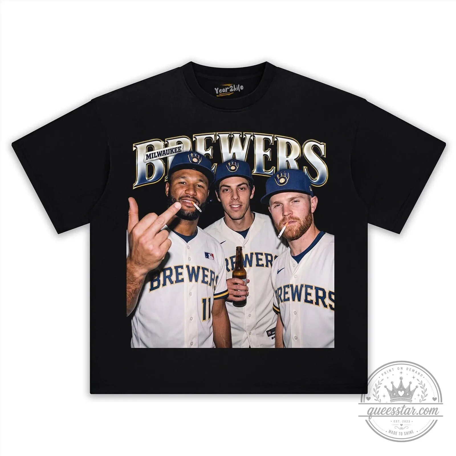 Milwaukee Brewers Baseball Team Fan Apparel T-Shirt