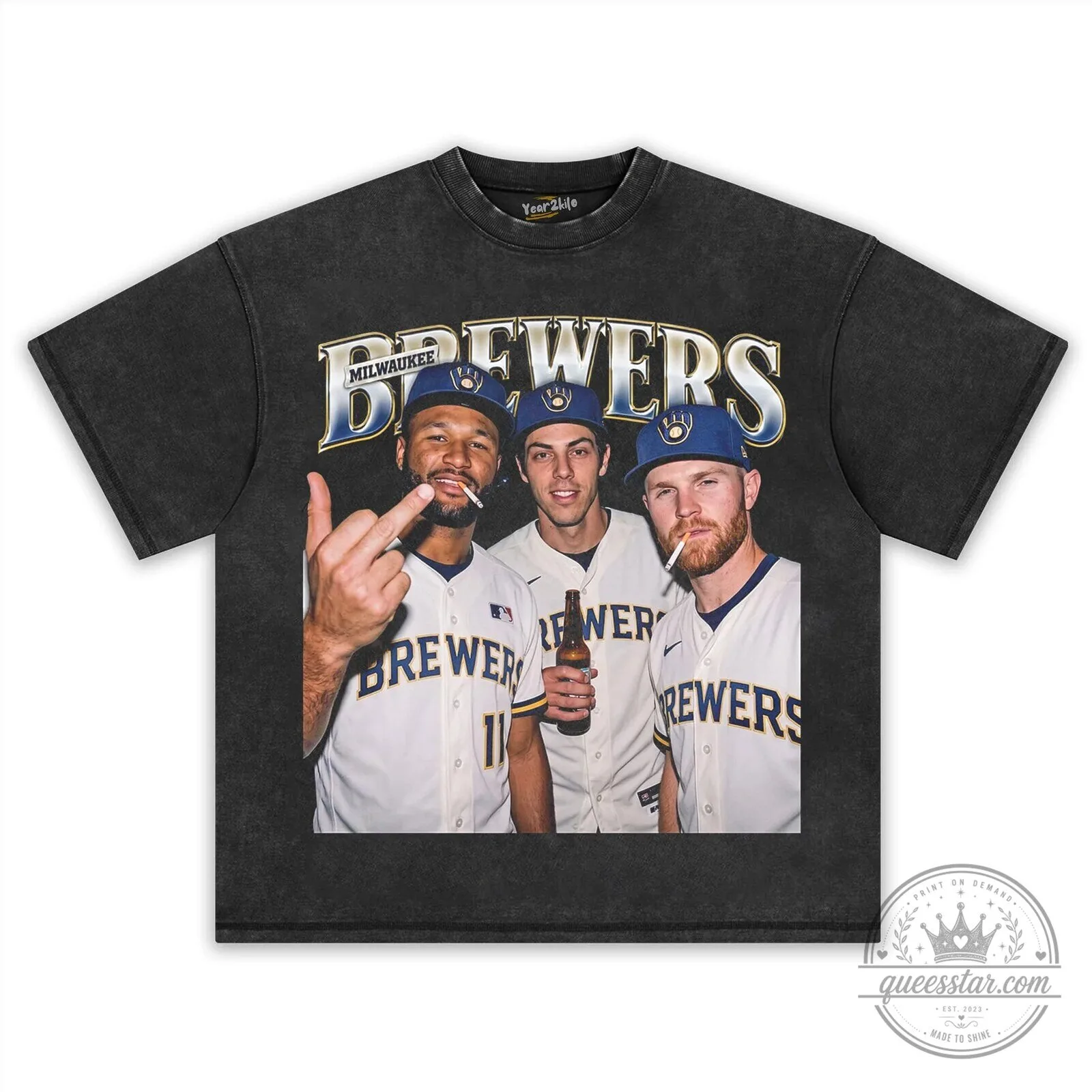 Milwaukee Brewers Baseball Team Fan Apparel T-Shirt 8 Milwaukee Brewers Baseball Team Fan Apparel T-Shirt