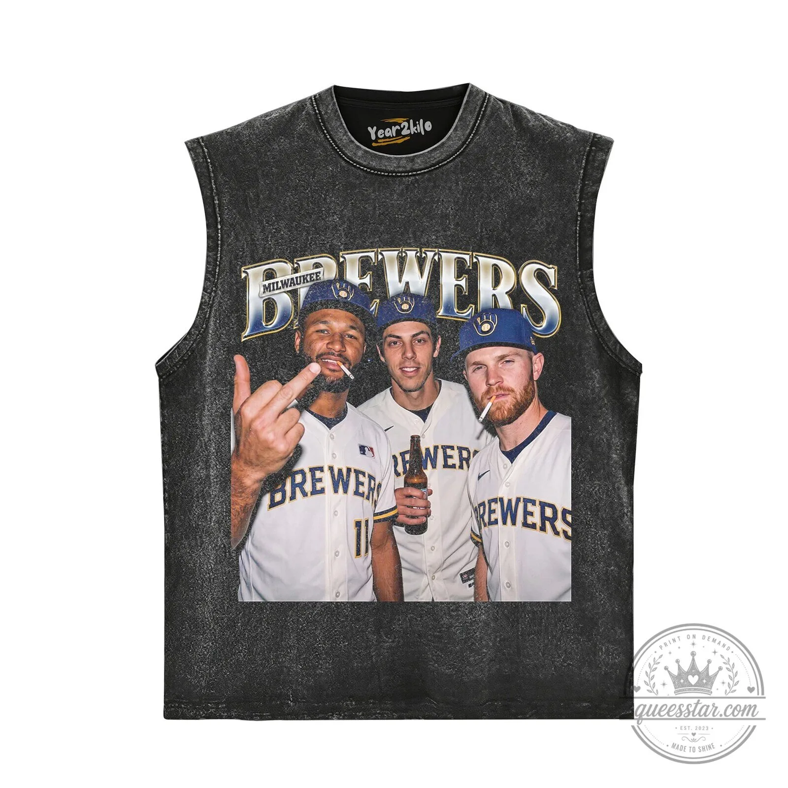 Milwaukee Brewers Baseball Team Fan Apparel T-Shirt 9 Milwaukee Brewers Baseball Team Fan Apparel T-Shirt