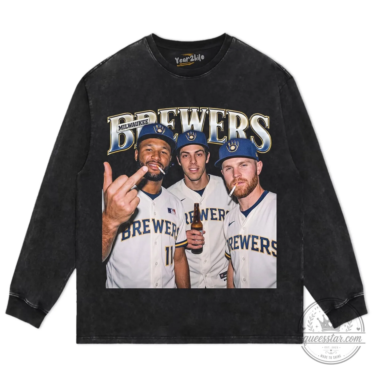 Milwaukee Brewers Baseball Team Fan Apparel T-Shirt 12 Milwaukee Brewers Baseball Team Fan Apparel T-Shirt