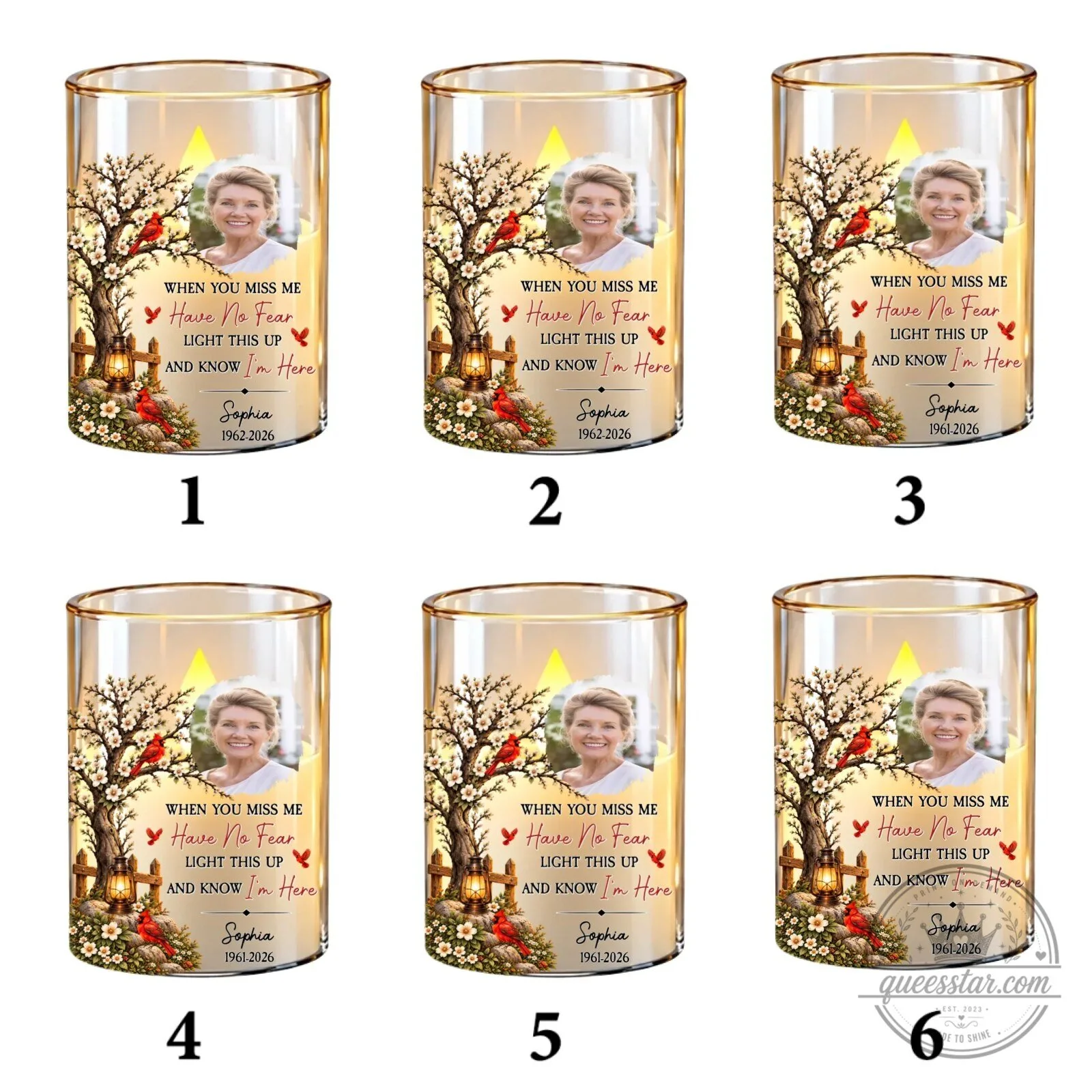 Personalized Memorial Cardinal Tree Flameless LED Candle for Loved Ones 53 Personalized Memorial Cardinal Tree Flameless LED Candle for Loved Ones