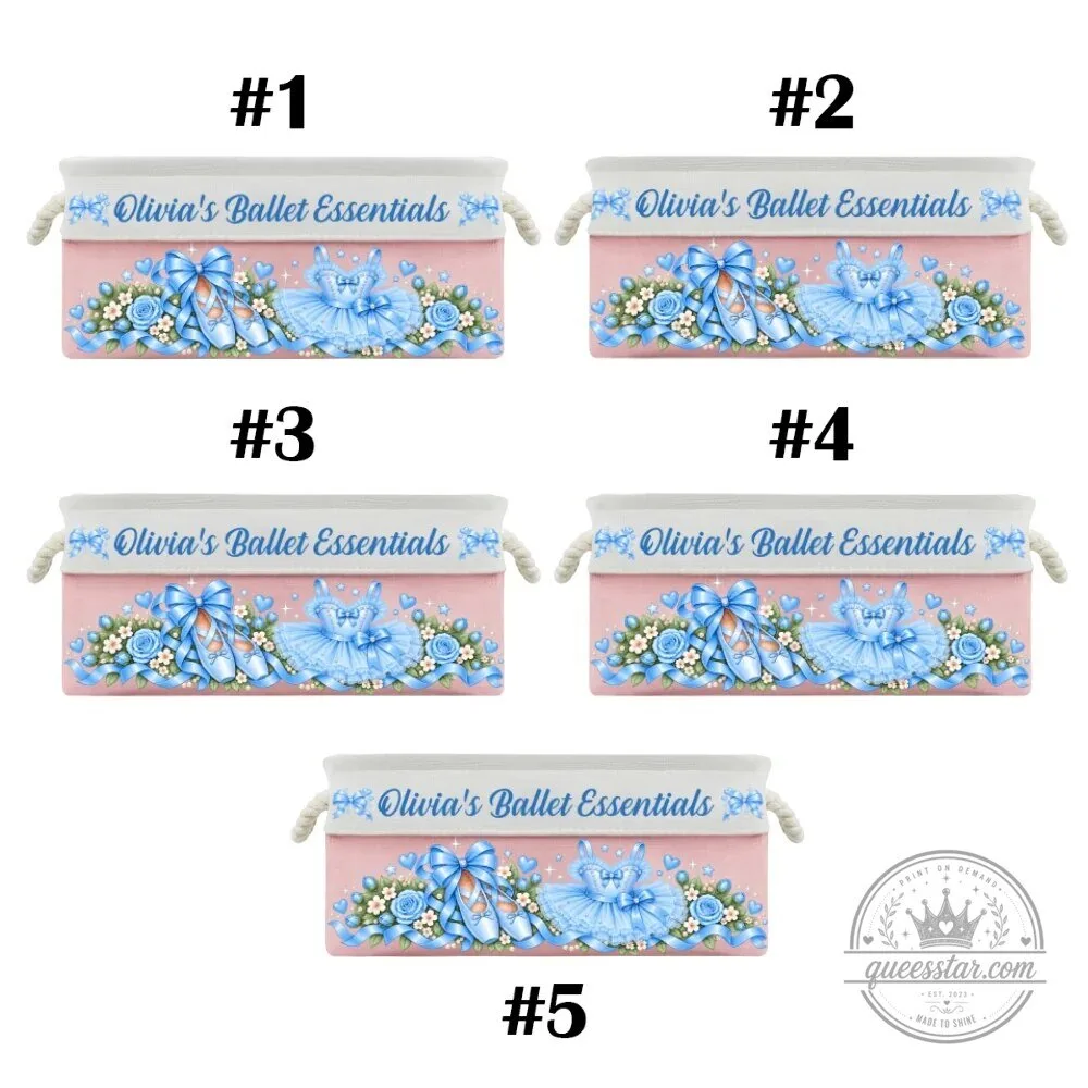 Personalized Ballerina Ballet Slippers and Tutu Storage Basket 27 Personalized Ballerina Ballet Slippers and Tutu Storage Basket