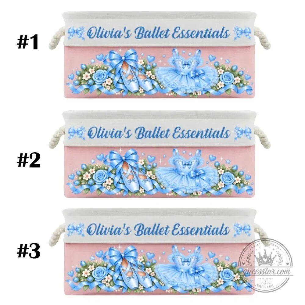Personalized Ballerina Ballet Slippers and Tutu Storage Basket 29 Personalized Ballerina Ballet Slippers and Tutu Storage Basket