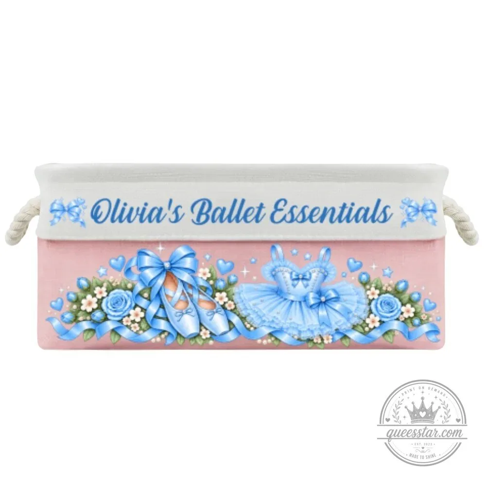 Personalized Ballerina Ballet Slippers and Tutu Storage Basket 31 Personalized Ballerina Ballet Slippers and Tutu Storage Basket