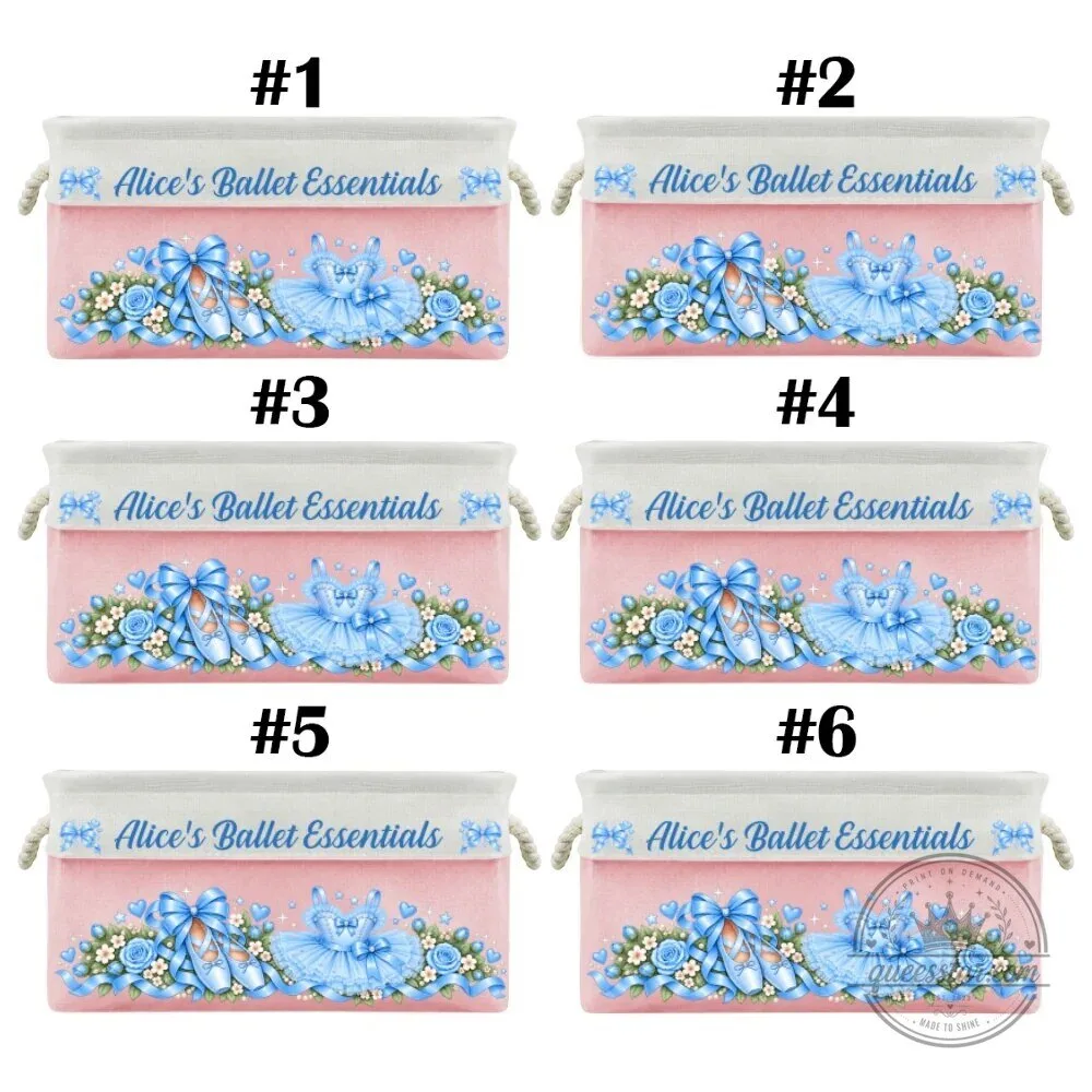 Personalized Ballerina Ballet Slippers and Tutu Storage Basket 32 Personalized Ballerina Ballet Slippers and Tutu Storage Basket