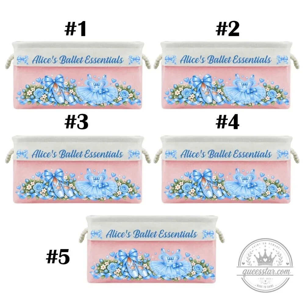 Personalized Ballerina Ballet Slippers and Tutu Storage Basket 33 Personalized Ballerina Ballet Slippers and Tutu Storage Basket