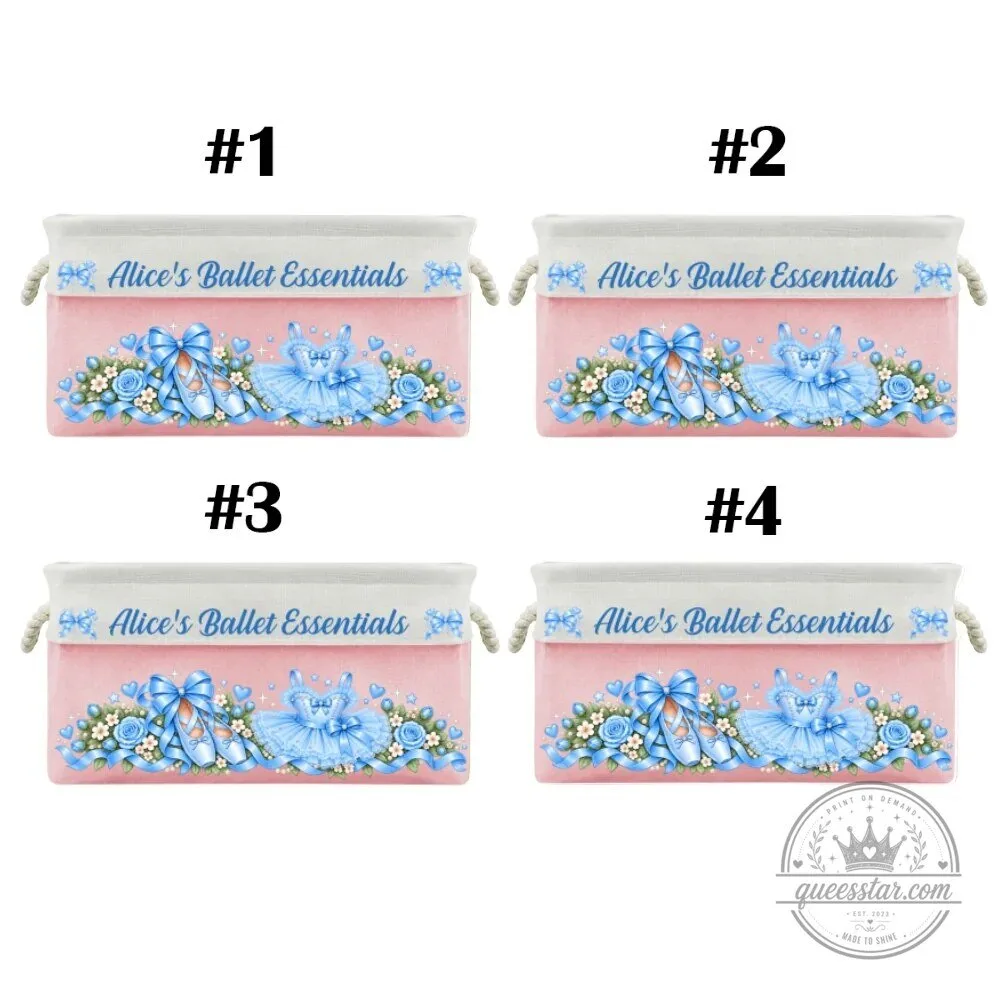 Personalized Ballerina Ballet Slippers and Tutu Storage Basket 34 Personalized Ballerina Ballet Slippers and Tutu Storage Basket