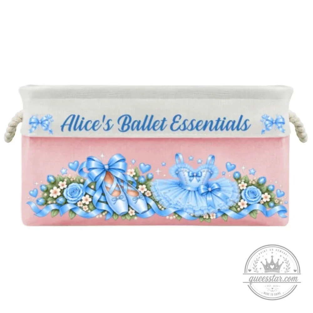 Personalized Ballerina Ballet Slippers and Tutu Storage Basket 37 Personalized Ballerina Ballet Slippers and Tutu Storage Basket