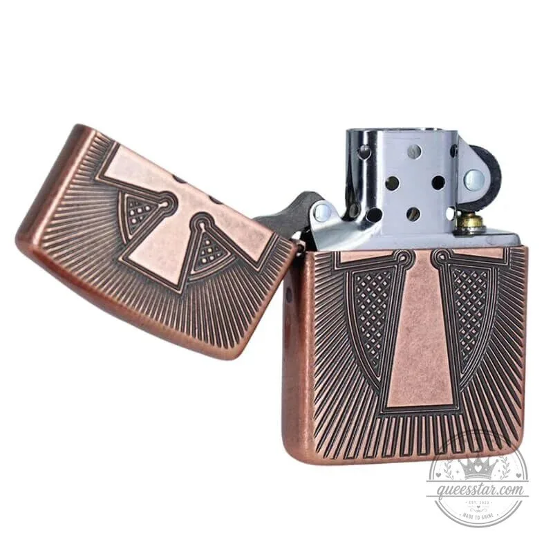 Vintage Brass Christian Cross Engraved Refillable Zippo Lighter 8 Vintage Brass Christian Cross Engraved Refillable Zippo Lighter