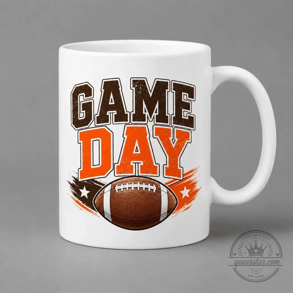 Game Day Football Sports Fan Gift White Ceramic Coffee Mug Game Day Football Sports Fan Gift White Ceramic Coffee Mug