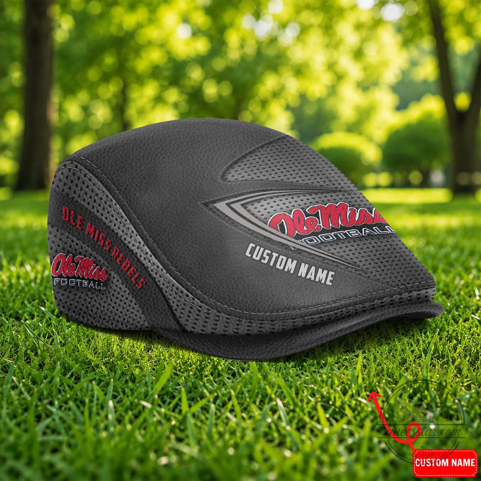 Ole Miss Rebels Football NCAA Golf Flat Cap, Personalized Custom Name Hat 5 Ole Miss Rebels Football NCAA Golf Flat Cap, Personalized Custom Name Hat
