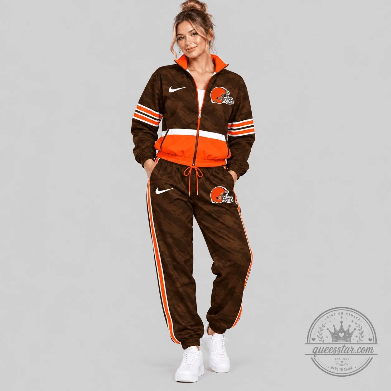 Cleveland Browns NFL Camo Panel Windbreaker Full-Zip Jacket