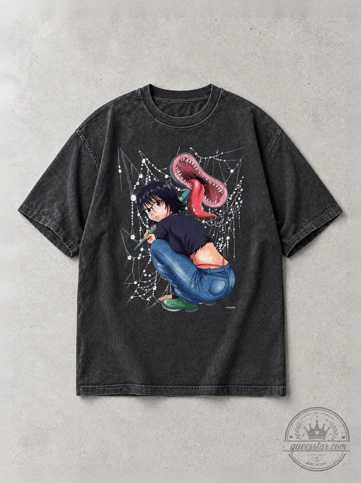 Hunter X Hunter Dewdrop Web Vintage Anime Graphic T-Shirt