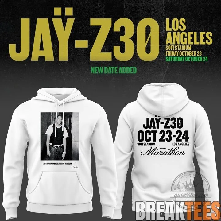 Jay-Z 30th Anniversary Concert Los Angeles SoFi Stadium Marathon Tour Hoodie