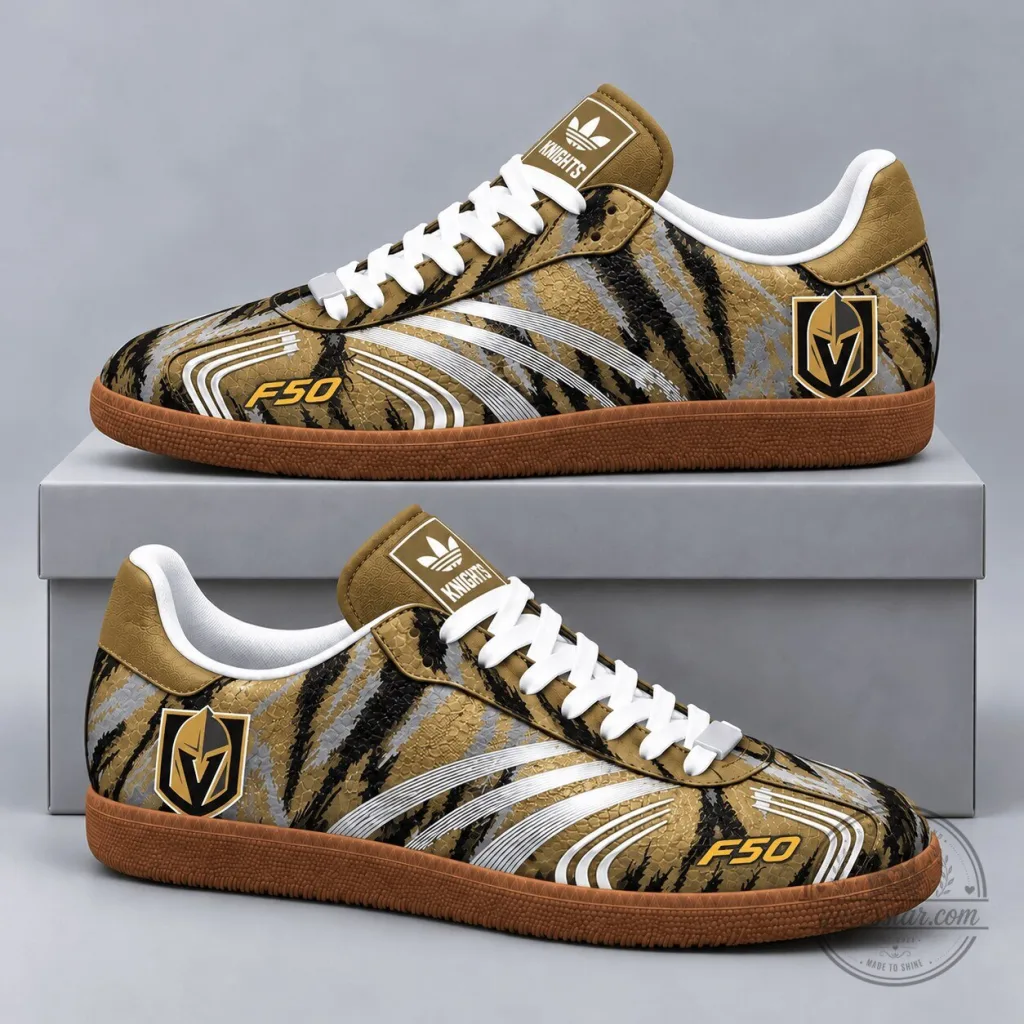Vegas Golden Knights F50 Tiger Print Low Top Sneakers Vegas Golden Knights F50 Tiger Print Low Top Sneakers