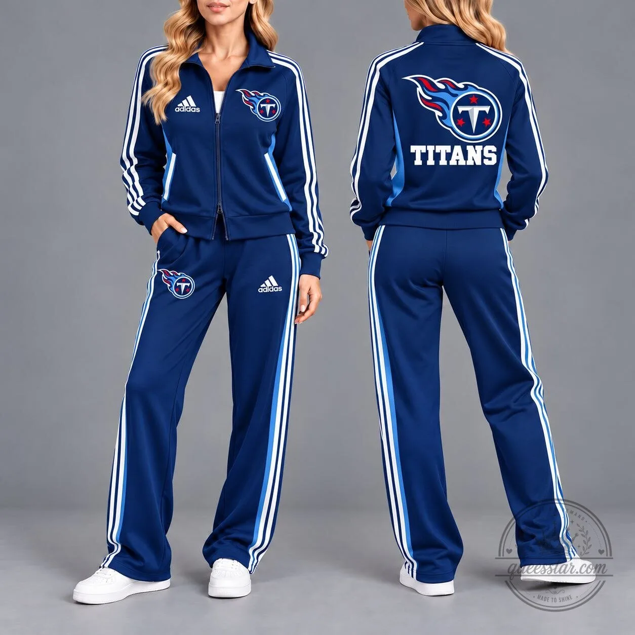 Tennessee Titans Adidas Women's Full Zip Tracksuit Jacket