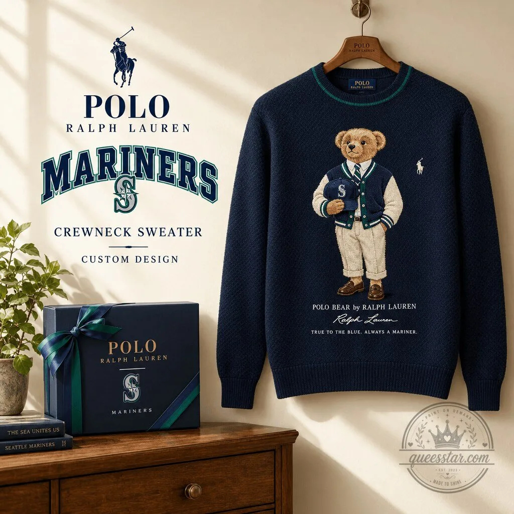Seattle Mariners Polo Bear Ralph Lauren Crewneck Sweater