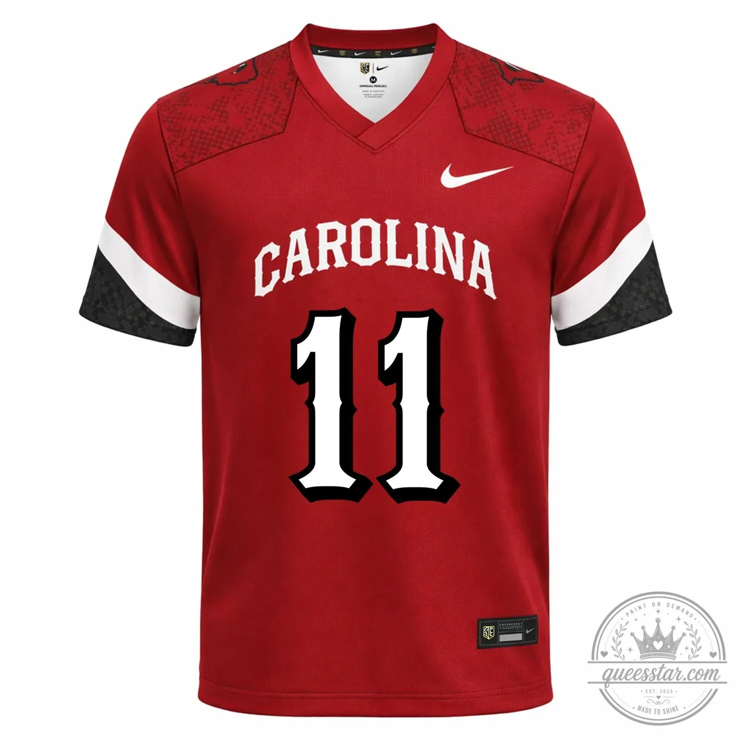 Carolina Chaos Lacrosse Team Number 11 Replica Player Football Jersey