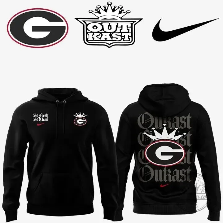 Georgia Bulldogs Outkast So Fresh So Clean Hip Hop Music Black Hoodie