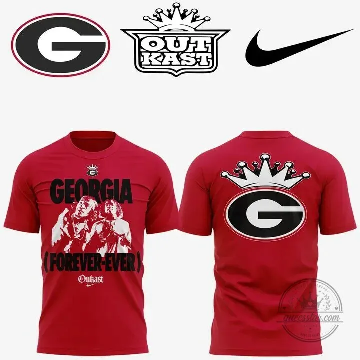 Georgia Bulldogs OutKast Forever Ever Red Graphic T-Shirt