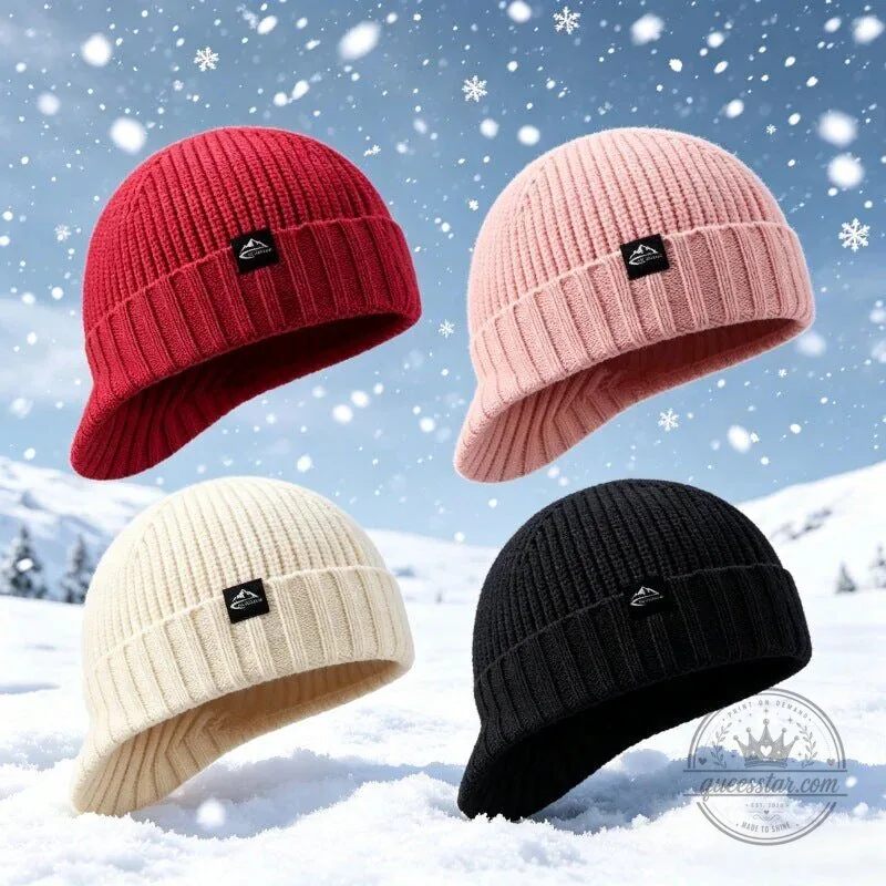 Winter Warm Knitted Beanie Hat for Men and Women, Outdoor Sports Skull Cap