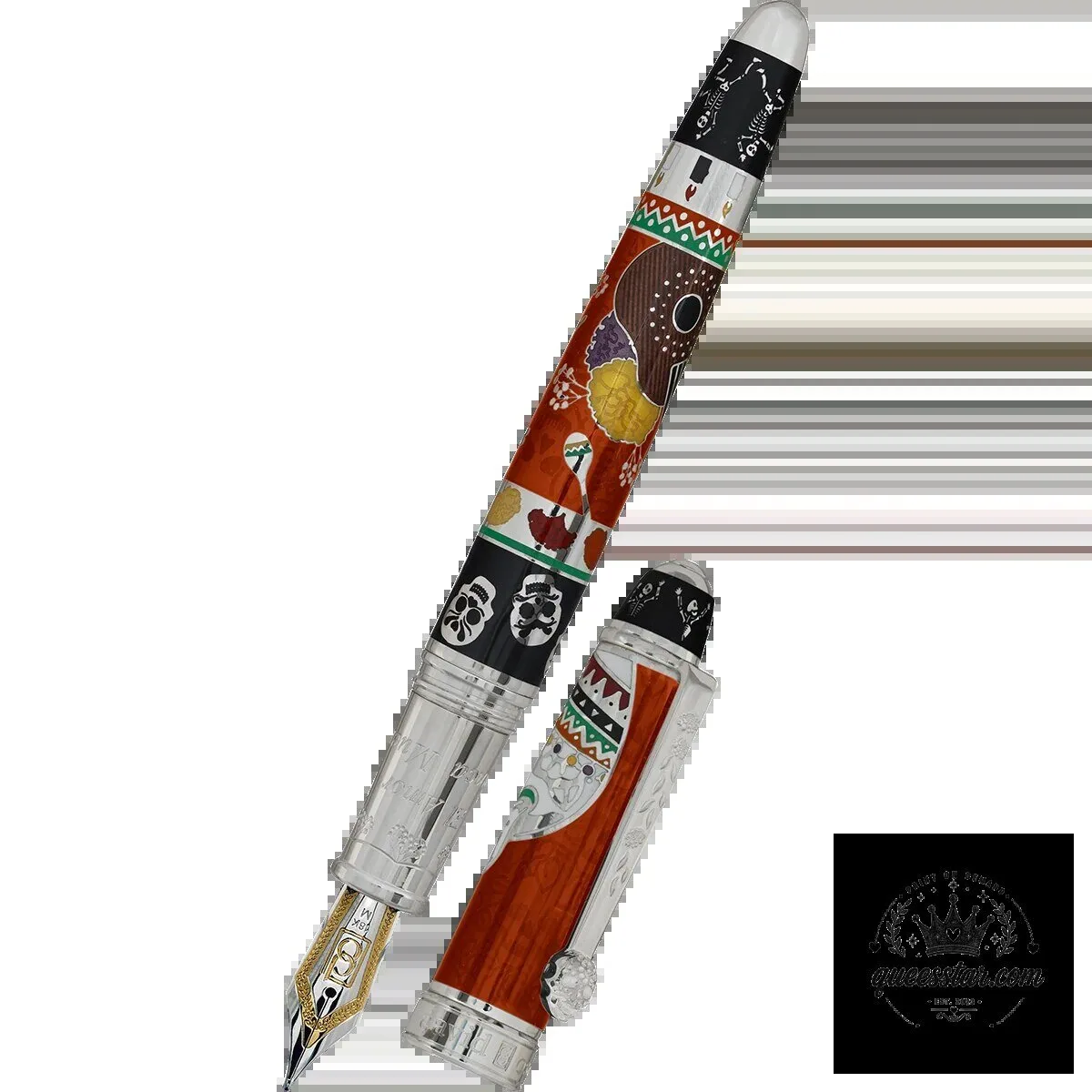 David Oscarson Dia De Los Muertos Naranja Fountain Pen