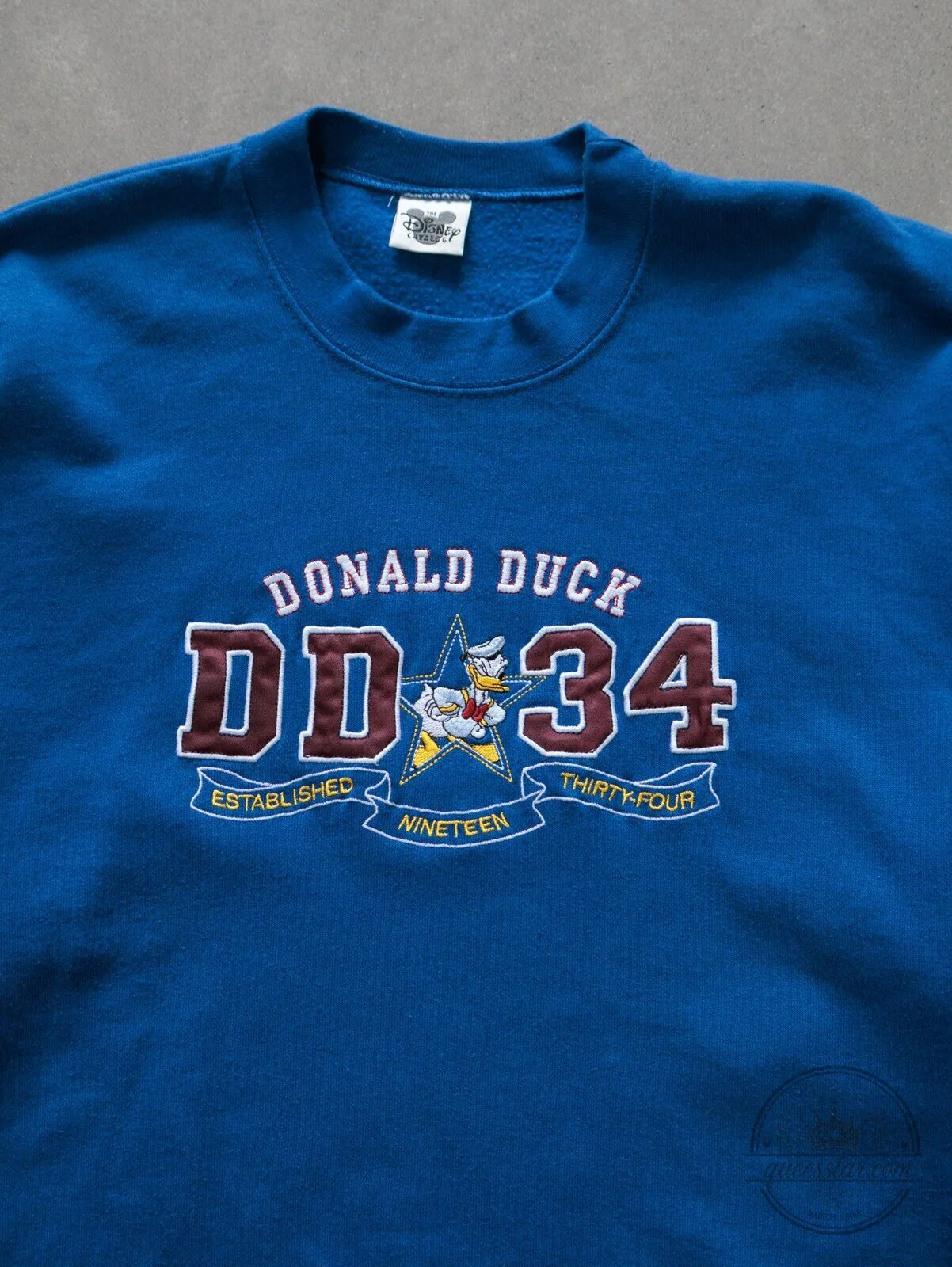 Vintage Donald Duck Established Nineteen Thirty-Four Blue Sweatshirt 4 Vintage Donald Duck Established Nineteen Thirty-Four Blue Sweatshirt